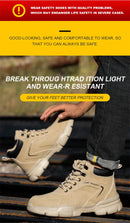 Steel Toe Boots for Men Lightweight Slip Resistant Construction Work Boots Indestructible Men's Safety Shoes Outdoor Boots