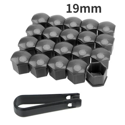 Tampas de proteção para porca de roda de carro, tampas antiferrugem para parafuso de cubo automático, parafuso de porca de pneu de carro, decoração externa 19/17mm 20 tamanhos