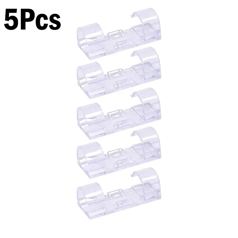 1/100Pcs Cable Clips Self-Adhesive Cable Organizer Cord Management System Cord Holder for Wire Management Desk Car Office Home