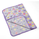 Warm Pet Cat Blanket Autumn Winter Cozy Thicken Fleece Kitten Footprint Bed Mat for Small Medium Big Cats Dog Chihuahua Supplies