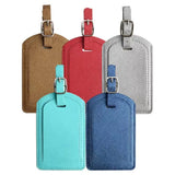 Custom Letters Saffiano PU Leather Luggage Tag Wholesale Personalize Initial Travel Accessories Women Men Suitcase Name Card Tag