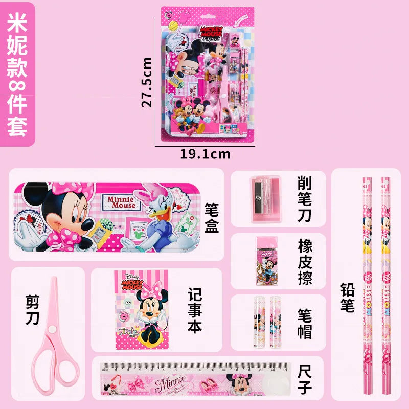 Disney Stationery Set Gift Box Mickey Minne SpiderMan Lotso Frozen Primary student School Supplies Boys girls Children's Gift