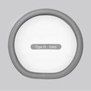 Napa Leather Perforated Patchwork Car Steering Wheel Cover, Non-slip, Breathable, Universal 15 Inch (Approx. 38cm)