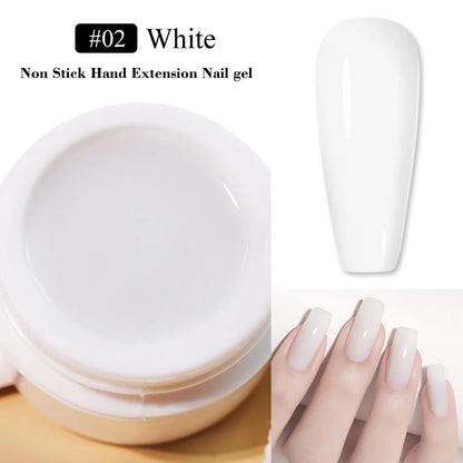 LIMEGIRL 15g Non-Stick Extension Gel UV Quick Build Solid Nail Extension Gel 3D Shaping Nail Art Solid Milky Jelly Hard Gel