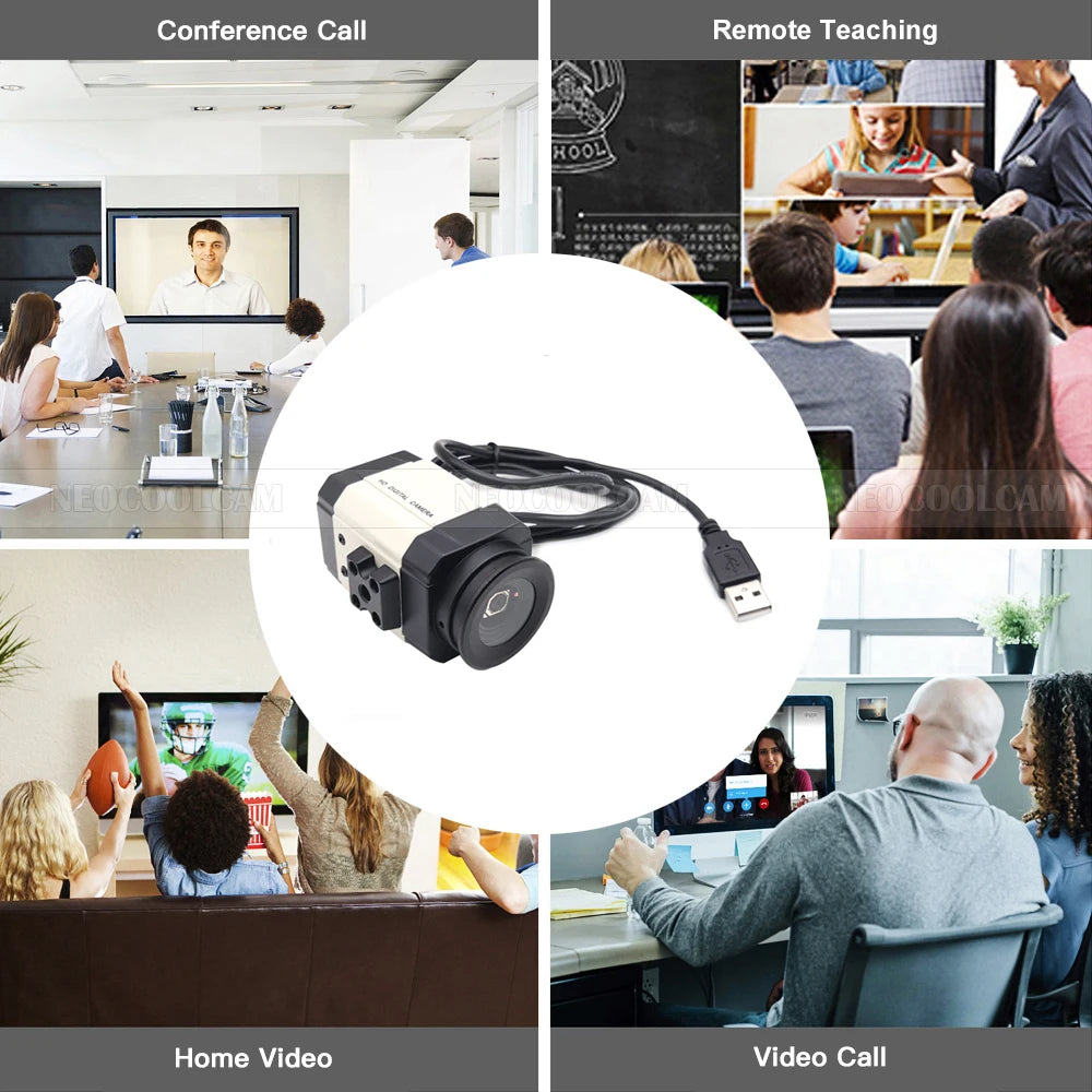 NEOCoolcam HD 4K Autofocus USB Webcam 3264 x 2448 MJPEG UVC 8MP IMX179 Video Live PC Camera for Meeting Document Scanning