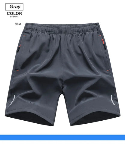 Summer Running Sports Shorts Men Breathable Beach Shorts Ice Silk Comfortable Elastic Waist Fitness Basketball Short Sportswear