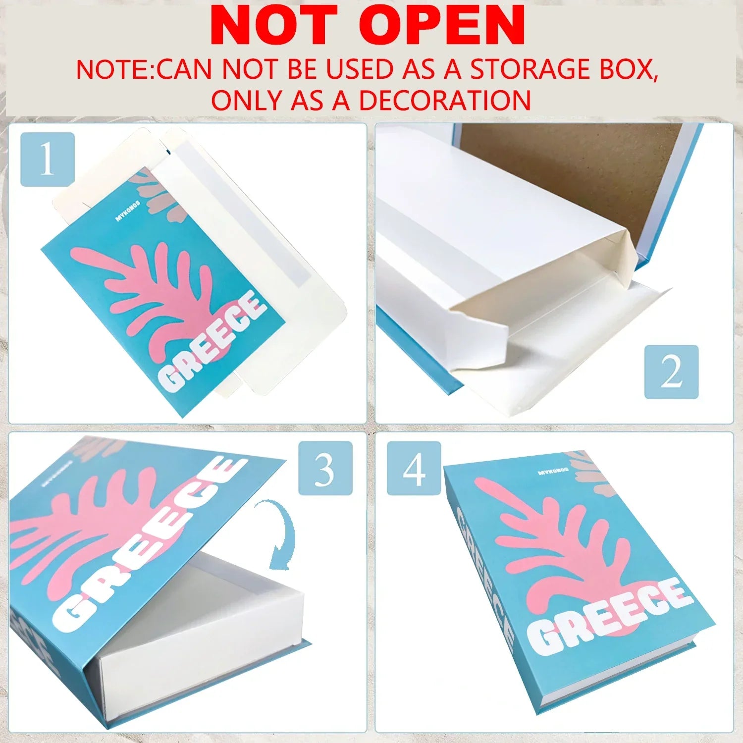 Travel Series Fake Book Decoration Coffee Table Living Room Fashion Fake Book Storage Box Decor Model Room IBIZA CAPRI