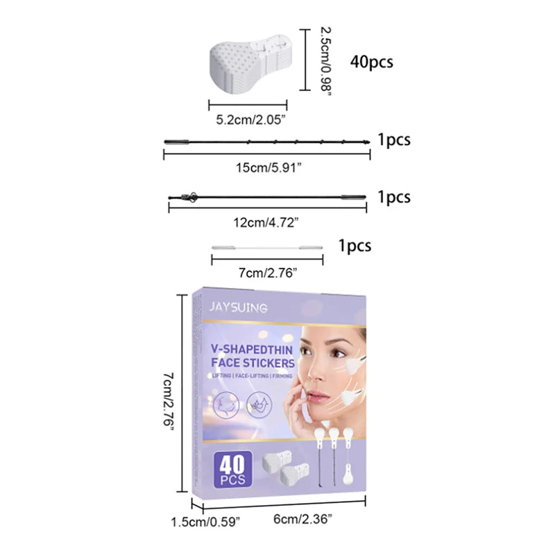 4/20pc Instant Invisible Face Stickers Neck Eye Double Chin Lift V Shape Refill Tapes Thin Makeup Facelifting Patch AdhesivesBan