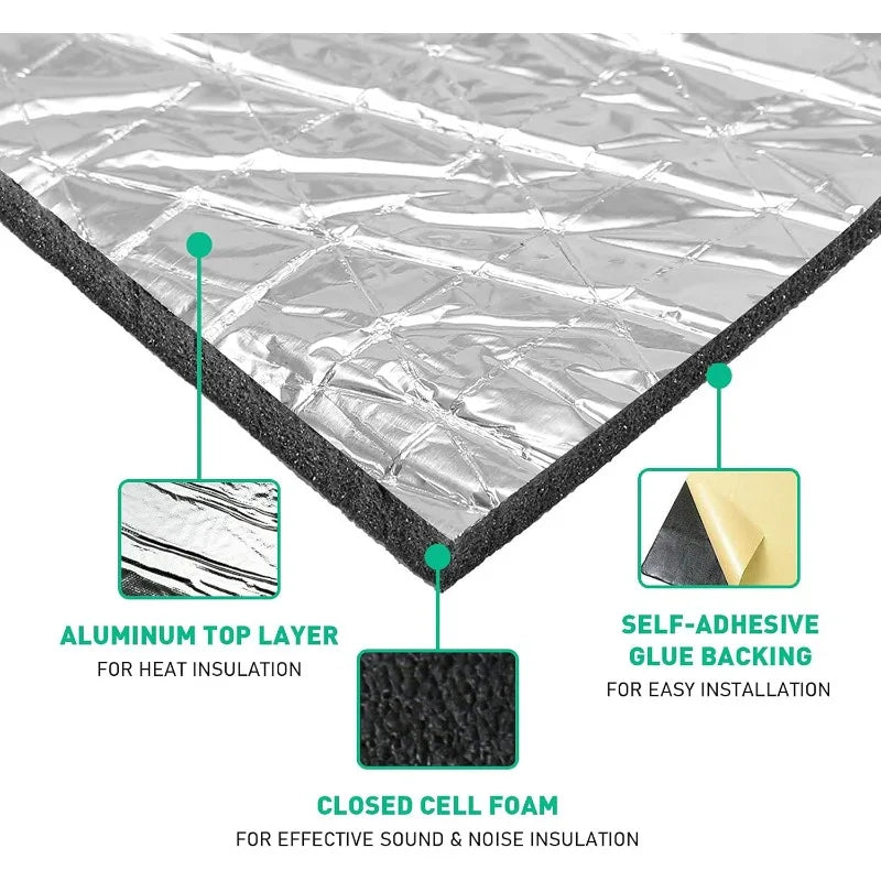 Automotive Thermal and Acoustic Insulation Insulating Mat 5mm 10mm Thick Aluminium Foil Heat Insulation Cotton Door Bonnet