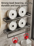 Aluminum Kitchen Rack Kitchen Shelf Toilet Storage No Drill Hanging Rack Bathroom Organizer Hang on the Wall Kitchen