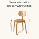 Nordic Plywood Dining Round Seat Stackable Vintage Curved Backrest Chair