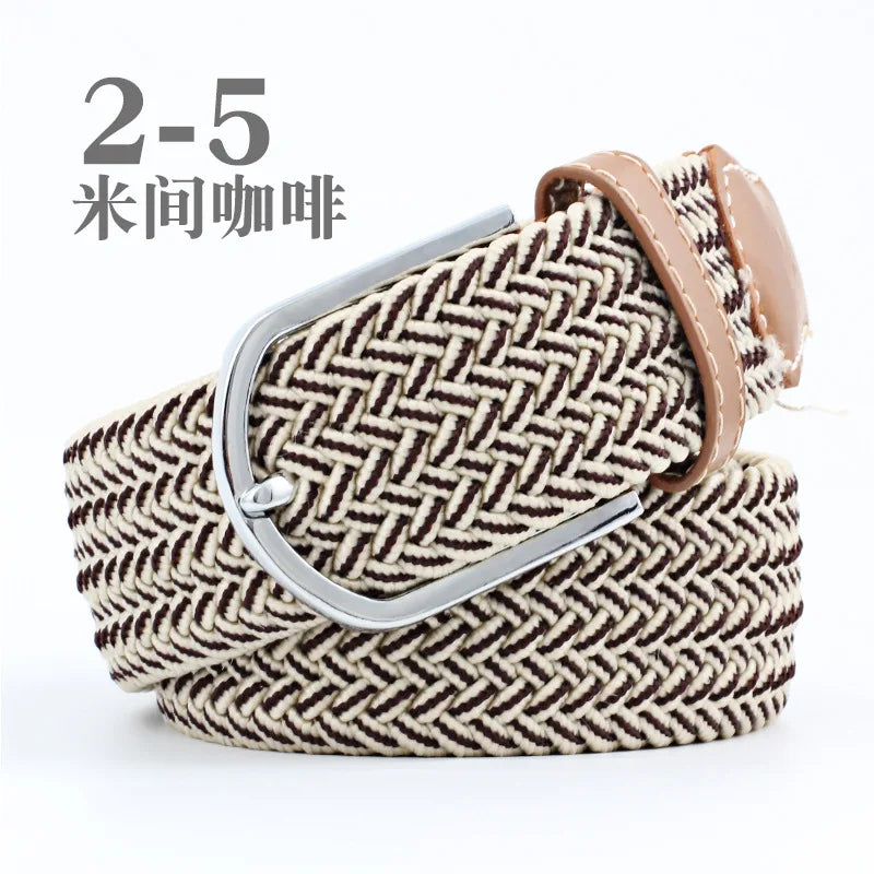 Stretch Woven Belt Unisex Canvas Belts Fashion Casual Student Belt Women Cinturon Male Waistband 105cm