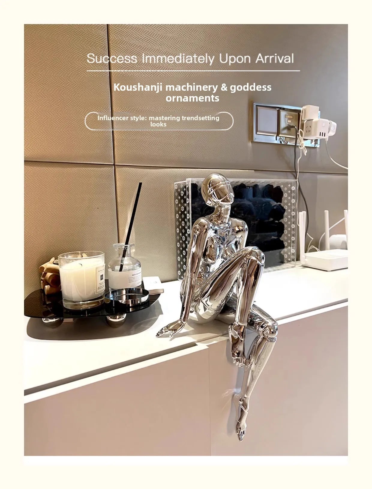 Mechanical Goddess Ornament - High-Tech Technological Decoration for Living Room, Entryway, TV Stand, Wine Cabinet, Office Desktop