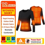 Winter Thermal Heated Jacket Men Vest Heated Underwear Men's Ski Suit USB Electric Heating Clothing Fleece Thermal Long Johns