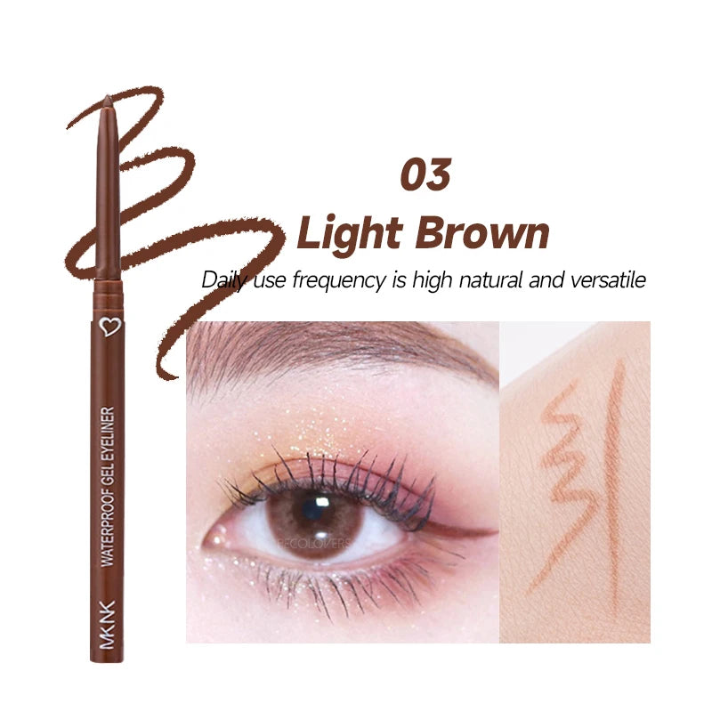 Delineador de ojos mate resistente al agua, de secado rápido, duradero, aplicación suave, perfecto para un maquillaje de ojos versátil, cosméticos de belleza.