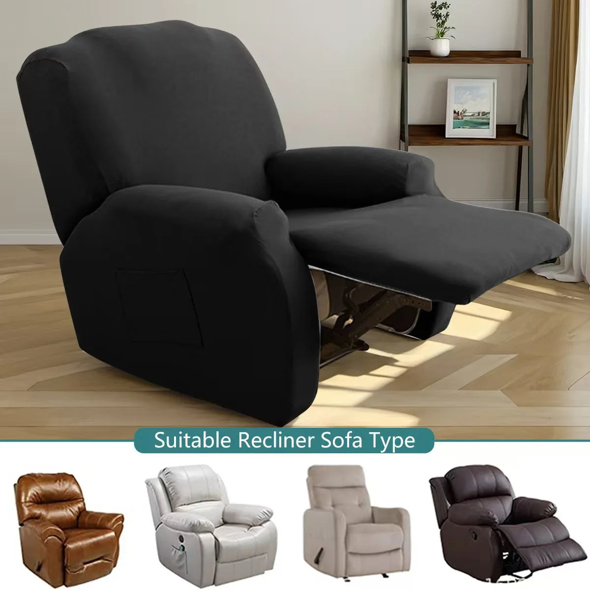 Elastic Recliner Sofa Cover Printed Slipcover Chair Sofa Protector Relax Armchair Stretch Couch Covers For Living Room