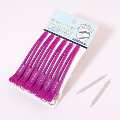Grampo de cabelo longo sem costura, 6 peças, grampo de cabelo sem vinco, grampo de cabelo antiderrapante, especial para perucas de cabelo real