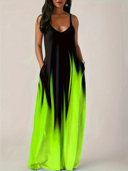 Vestido camisola largo de estilo fresco de verano, moda abstracta, vestido estampado de temperamento callejero, talla grande 