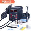 Silverflo 8586D Soldering Station 2 IN 1 Hot Air  Solder Station with 2 Digital display,10-Minute Sleep Mode for SMD Rework
