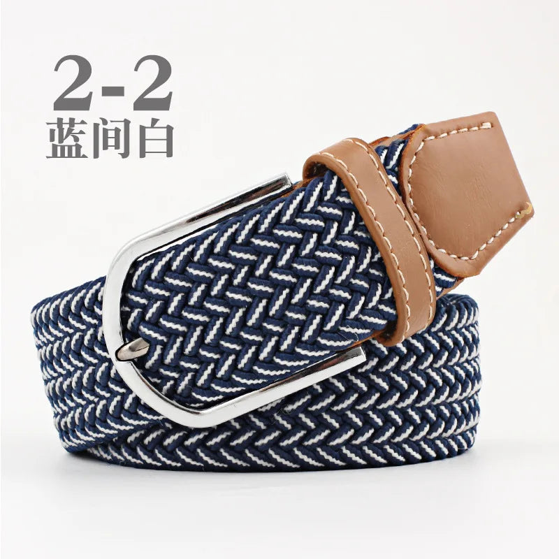 Stretch Woven Belt Unisex Canvas Belts Fashion Casual Student Belt Women Cinturon Male Waistband 105cm