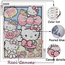 Sanrio Diamond Painting New Hello Kitty Kuromi Full Round Diamond Mosaic Art 5D DIY Cross Stitch Kits Home Decor with Frame