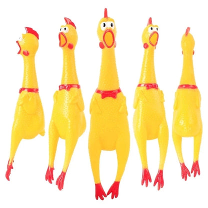 Screaming Chicken Dog Toy Squeeze Squeaky Dog Toys Interactive Puppy Toys Cleaning Teeth Chew Toys for Dogs Pet Supplies 1pcs