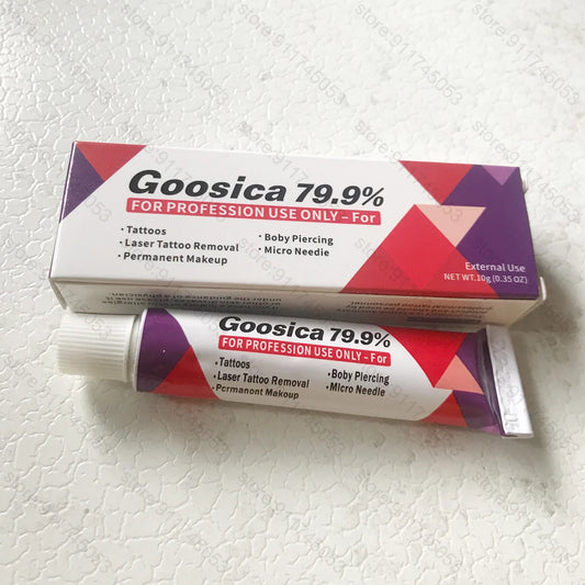 NUEVA Crema para Tatuajes Goosica 79.9% para Maquillaje Semipermanente de Cejas, Labios y Cuerpo 10 g