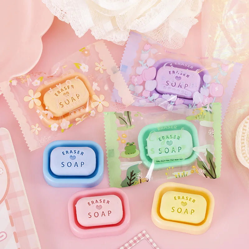 3pcs/lot Cartoon Creative Fruit Eraser Pupils Exam Pencil Eraser Children's Stationery Painting Sketch Eraser  School  Kawaii