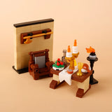 MOC Notice Board Building Blocks Bee Farm Fountain Bonfire Stove Medieval Town Street View Water Wall Bridge Road Sign Brick Toy