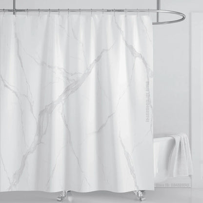Marble Waterproof Shower Curtain Waterproof Shower Curtain for Bathroom Decor Printed Washable Shower Curtain with Hooks