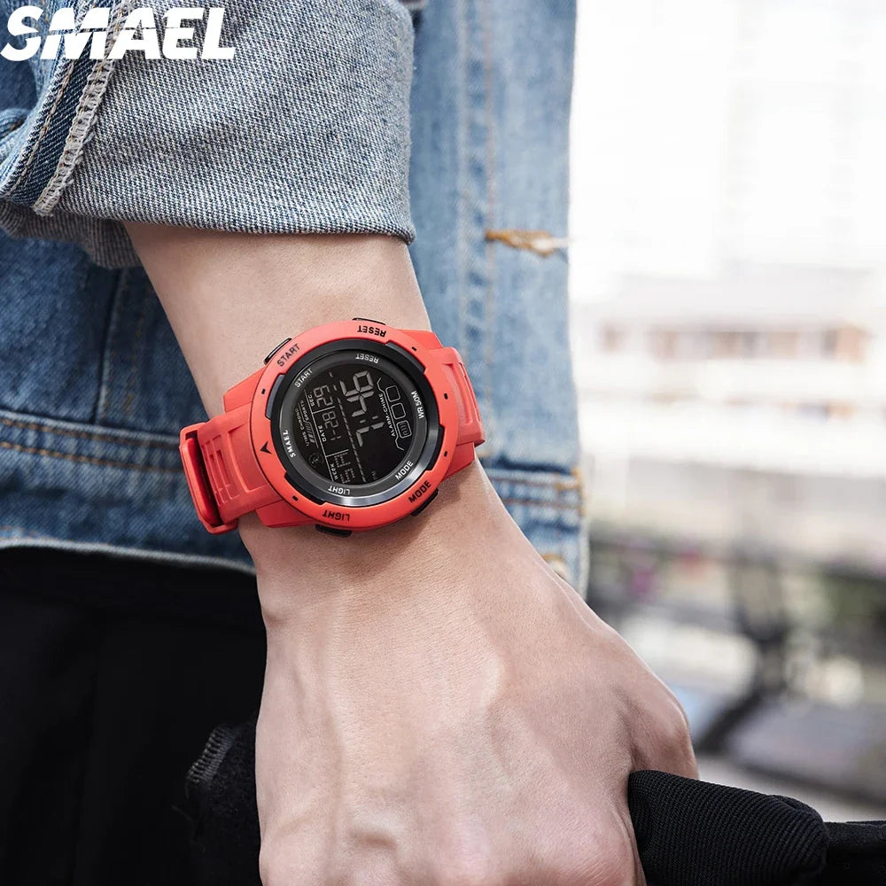 SMAEL 8105  Watch for Men Digital Watches Sports LED Wristwatches Men's 50m Waterproof Watch Digital Light Stopwatch