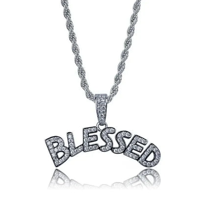Collar con colgante de letra de circonita cúbica Bing Iced Out XO para hombres y mujeres, joyería de hip hop, street rock, rap y fiestas. 