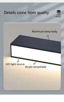 Modern Long Strip Ceiling Light Surface Mounted Minimalist Aisle Lamp Living Room Bedroom Kitchen Home Office LED Lighting