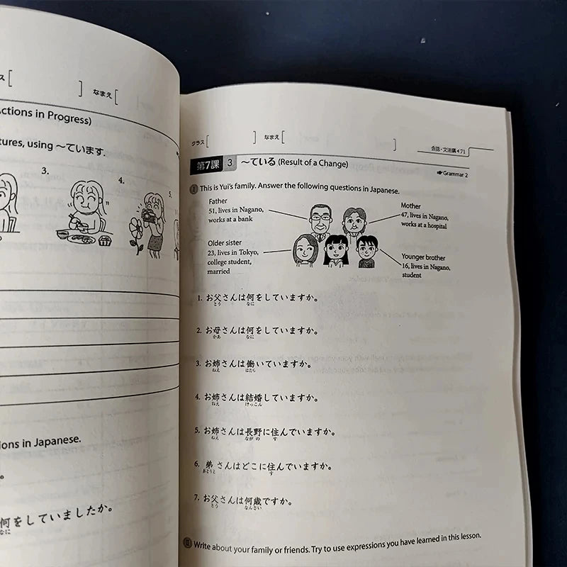 Genki 3rd Edition learn japanese Textbook workbook answer An Integrated Course In Elementary Japanese and english Learning Book