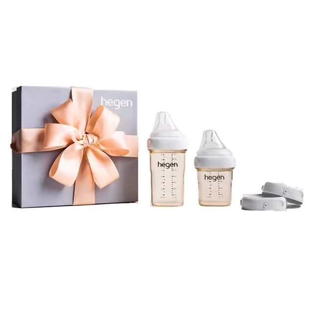 Hegen-Original PPSU Bottle with Storage Lid for Children, Fall-Proof, Baby Bottle, Water Bottle, Gift Box, Original 