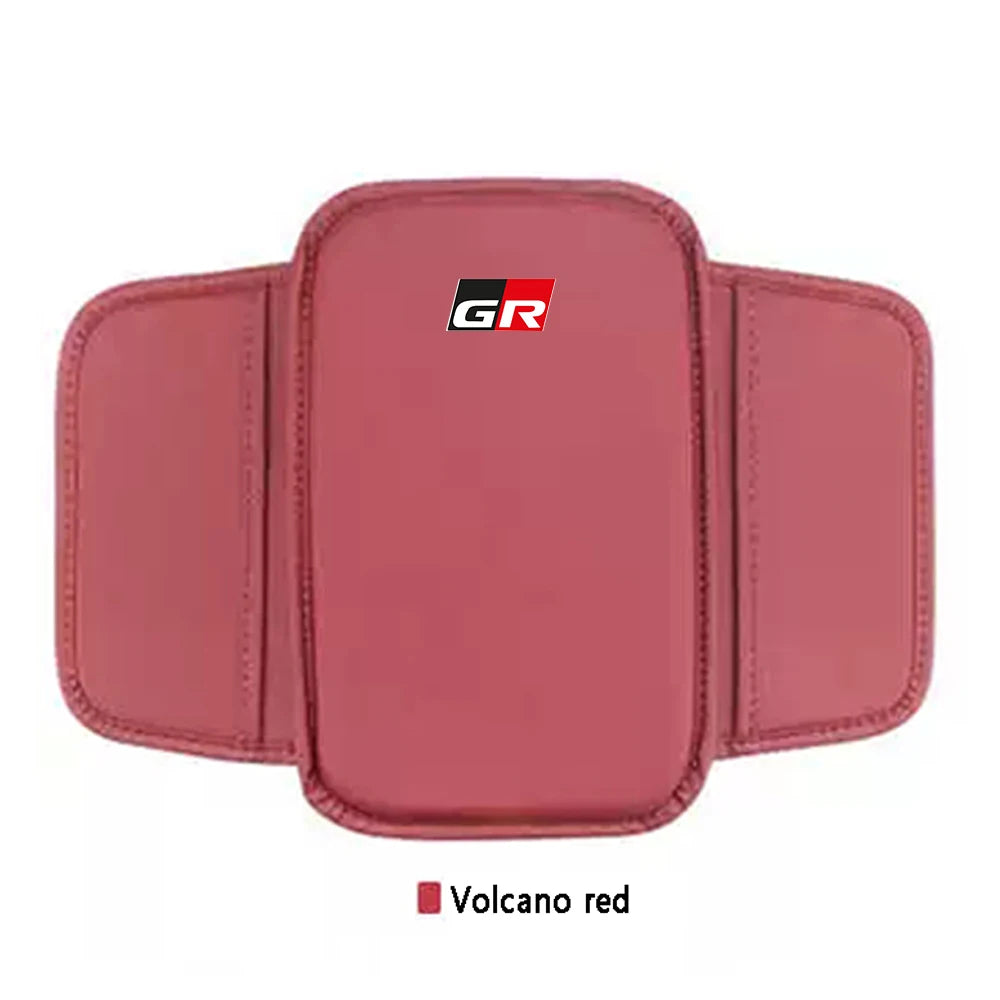 Car Center Console Protector Cover Universal Leather Car Armrest Box Cushion Pad for Toyota harrier GR Hilux Auto Accessories
