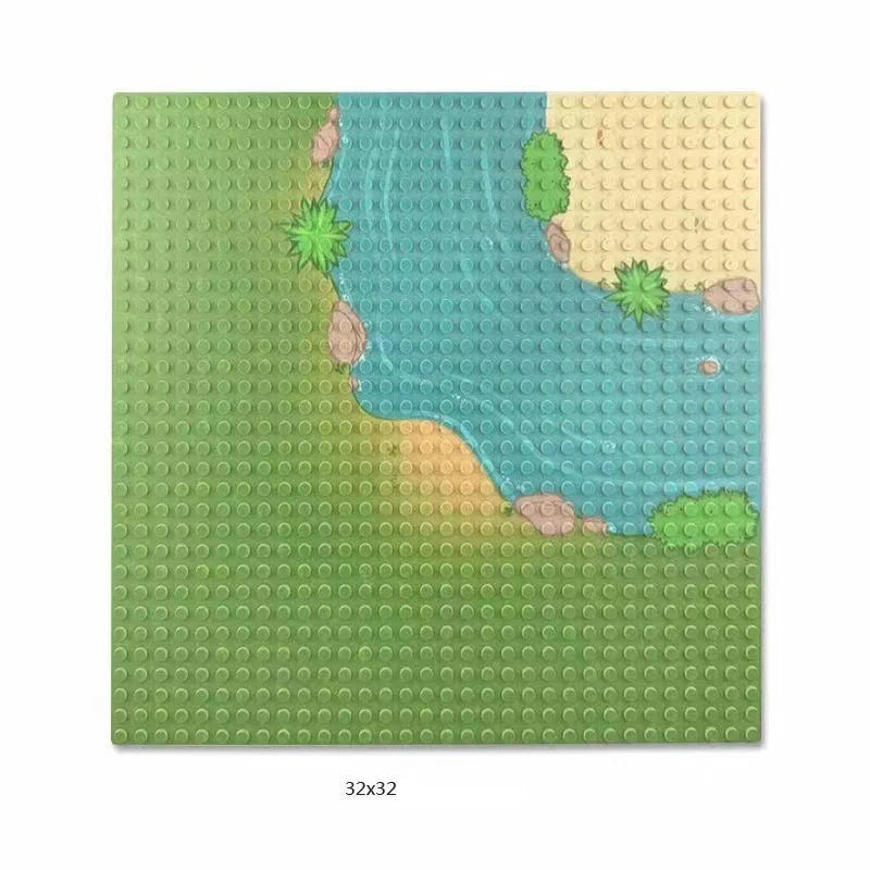 Placa base de 32 x 32, 16 x 32, 16 x 16 puntos, bloques de construcción, placa base de plástico para bricolaje, accesorios de ladrillo clásicos, juguete para niños