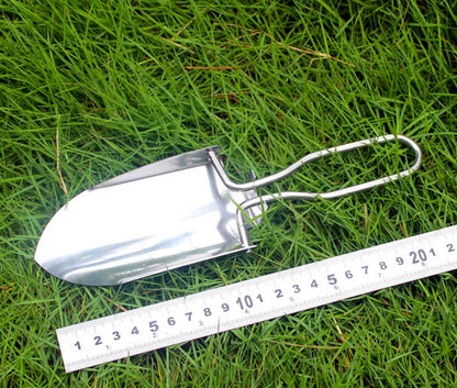 Mini Stainless Steel Garden Tools Collapsible Folding Shovel Camping Spade Gardening Tool Cloth Package