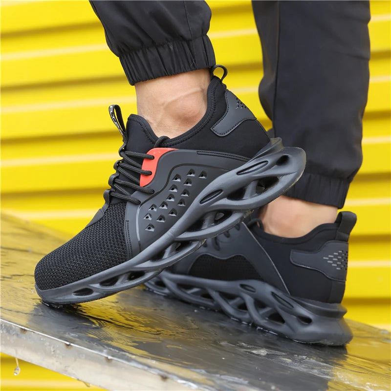 Men's Safety Footwear: Indestructible Steel Toe Protective Boots - Anti-Smash, Anti-Puncture, Work Safety, Anti-Slip Shoes