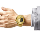 NAVIFORCE Luxury Quartz Watch for Men Honeycomb Dial Design Stainless Steel Wristwatch Dual Display Digital Watches Male Clock