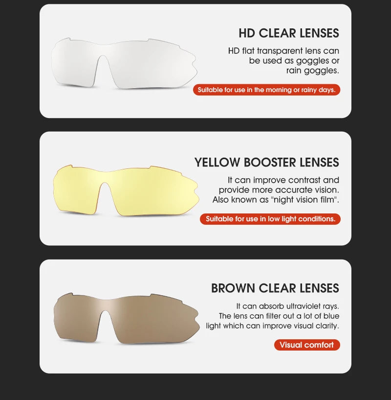 WEST BIKING Cycling Polarized Glasses Bike Outdoor Sports Sunglasses MTB PC Goggles Eyewear 5 Lens Bicycle Accessories