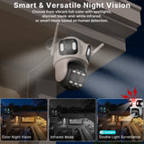 Three Lens PTZ IP Camera Outdoor HD Three Screen WiFi Security Camera Auto Tracking Dual Len Wirelss CCTV Camera iCsee