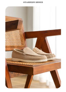 Men Flat Loafers 2025 Frosted Suede Flat Shoes Comfortable Non Slip Fashion Loafers Lightweight Trendy Outdoor Casual Shoes