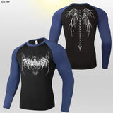 Y2k Anime Print Compression Shirt Men Running T-Shirt Quick Dry Fitness Sportswear Gym Sports Breathable Tops Rash Guard MMA
