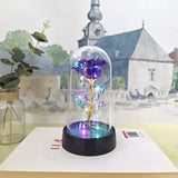 Rosa eterna LED de aluminio, rosas artificiales, decoración para bodas, Navidad y San Valentín. 