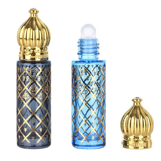 Empty Roller Bottles 8ml Portable Glass Roll on Bottlse Colorful Packaging Mini Essential Oil Container Blending Perfume Bottle
