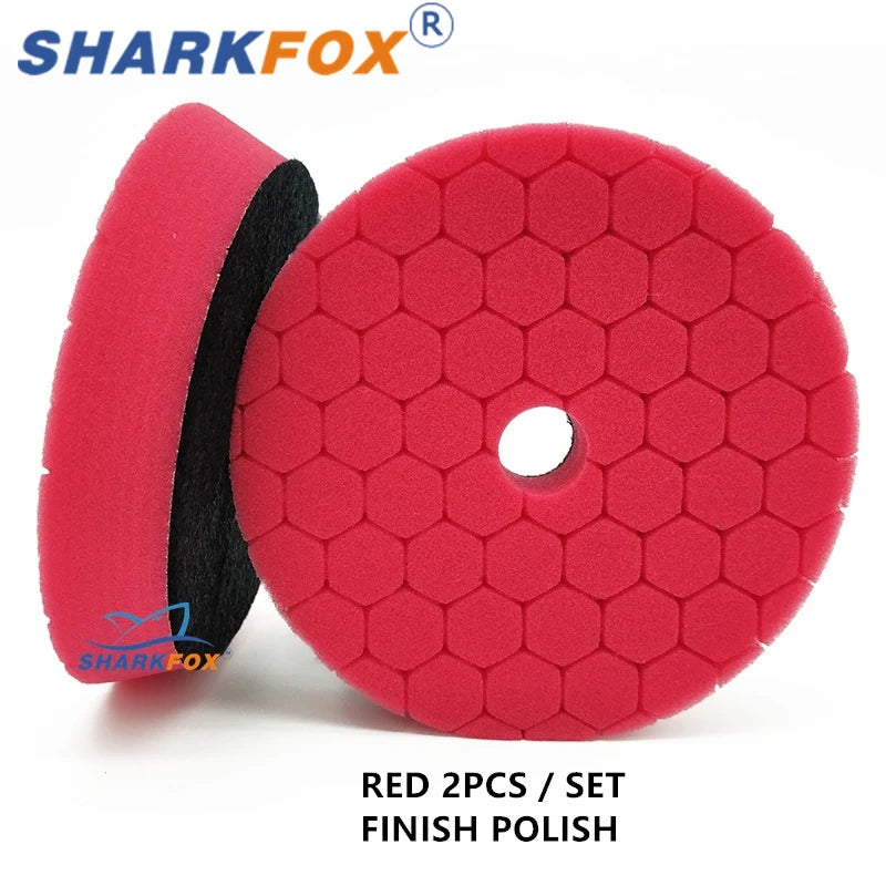 Sharkfox 3/5/6inch Car Polishing Disc Buffing Polishing Pads Self-Adhesive Buffing Waxing Germany Foam Polishing Pad For DA/RO