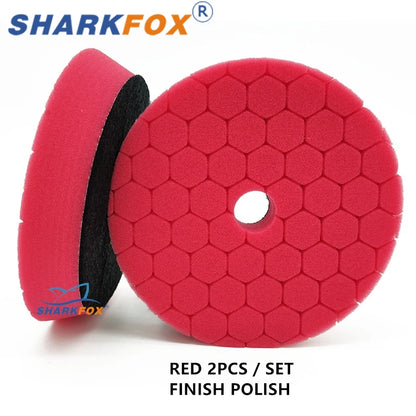 Sharkfox 3/5/6inch Car Polishing Disc Buffing Polishing Pads Self-Adhesive Buffing Waxing Germany Foam Polishing Pad For DA/RO