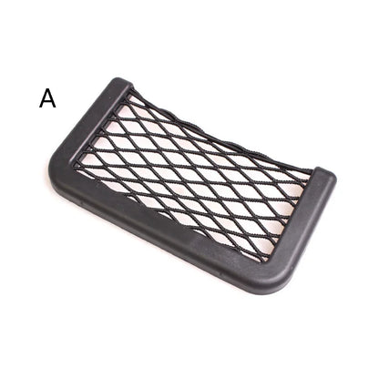 Car Organizer Mesh Storage Bag Net Pocket Mobile Phone Holder Auto Accessories Multi Function Car Storage Net Pocket