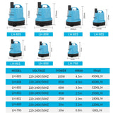 10/18/25/45/60/85/105W Aquarium Suction Circulating Pump Filter with Dry Burn Protection Bottom Suction Pump Fish Tank Pump